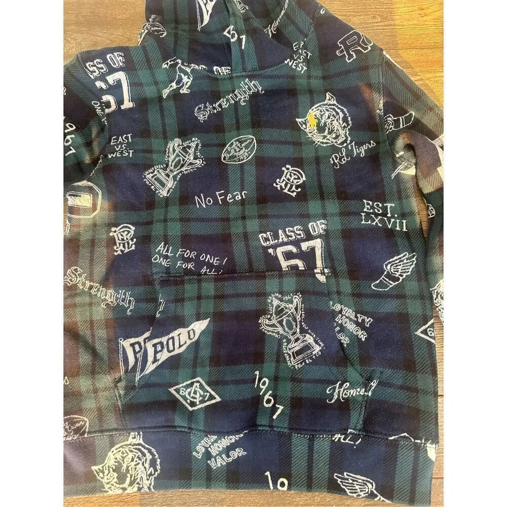 Polo Ralph Lauren Boys, size 7, Hoodie All Over Print, NWT